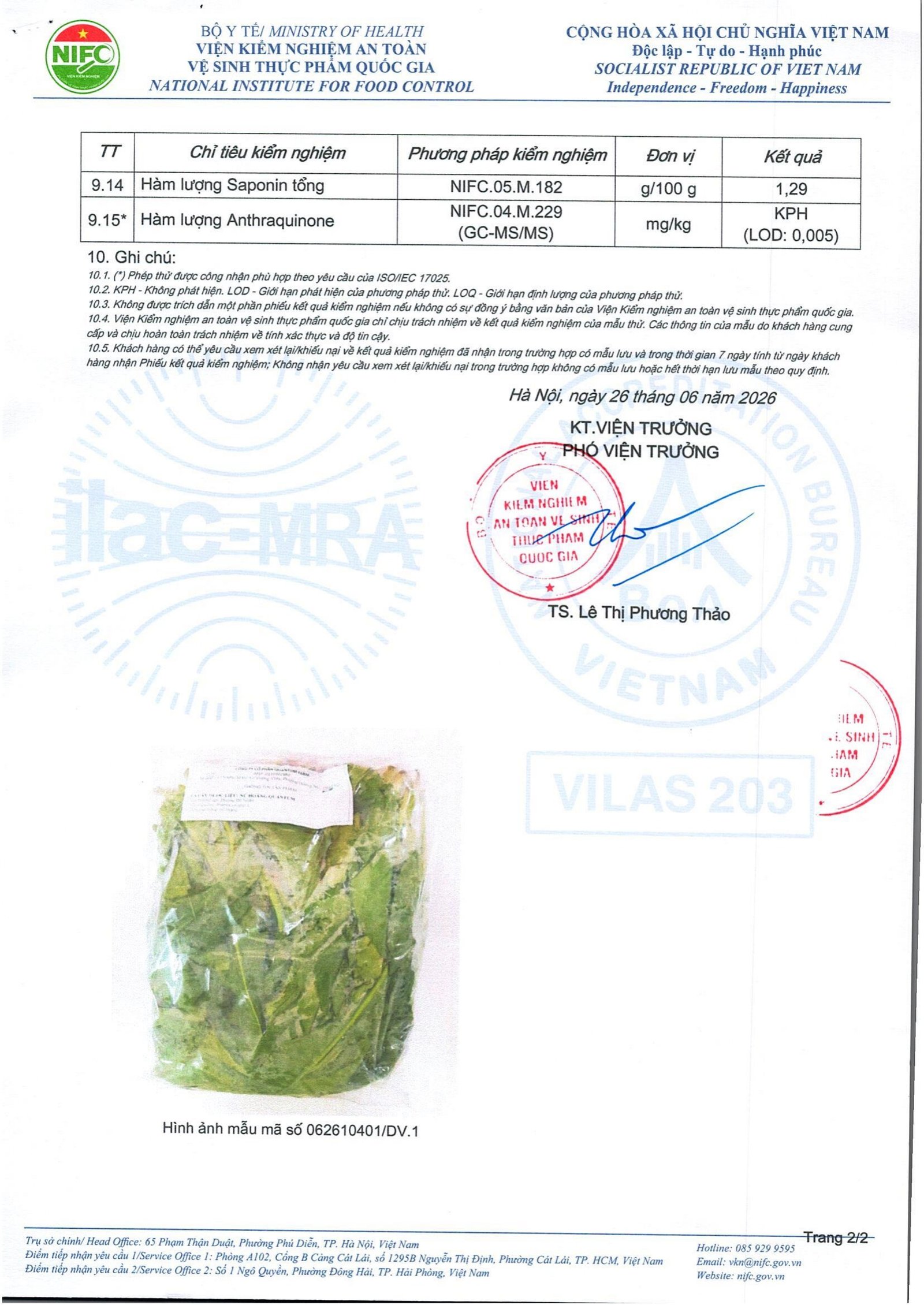 Phiếu Lá Dược Liệu - Trang 2 Dấu Đỏ